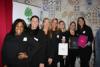 Serena Ball, Jacqui Copeland, Laruen Brauer, Emily Brennan Forbes, Gabrielle Fattori, and Kristen Mauro from our event sponsor AVE by Korman Communities with Katie Adams from Paladar Latin Kitchen & Rum Bar 