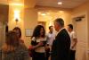 Christina Brower from The Sporting Club of the Main Line speaking with Main Line Chamber's President and CEO Bernard Dagenais 