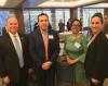 Delaware County Council Chair John McBlain with SEPTA's Joe Connolly, Rochelle Culbreath, and Meghan Babcock 