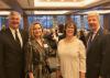 Main Line Chamber of Commerce president and CEO Bernie Dagenais with the Co-Chairs of the Chamber's Government Affairs committee Pam McCormick from SEPTA and Joan Chrestay from Community College of Philadelphia , along with Senator Tom Killion (Ch